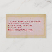  Retro Locksmith Professional Visitekaartje (Achterkant)