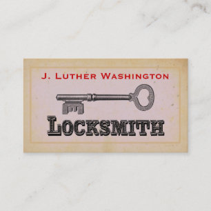  Retro Locksmith Professional Visitekaartje