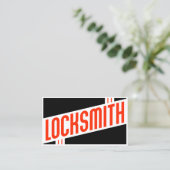 retro locksmith visitekaartje (Staand voorkant)