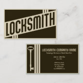 retro locksmith visitekaartje (Voorkant / Achterkant)