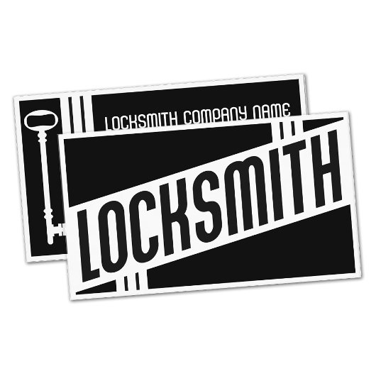 retro locksmith visitekaartje
