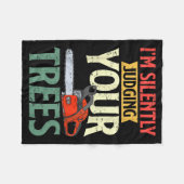 Retro Logger Lumberjack Arborist Dad Apparel Co. S Fleece Deken (Voorkant (Horizontaal))