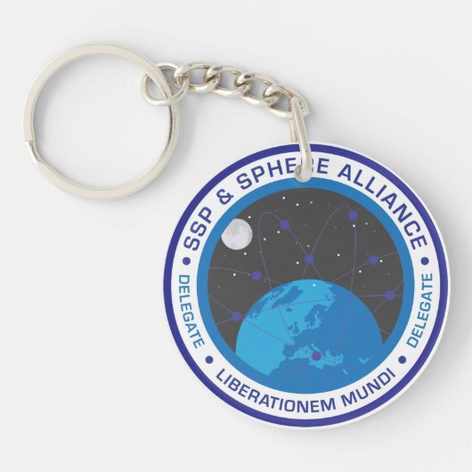 Retro Logo Circulaire Sleutelhanger (Voorkant)