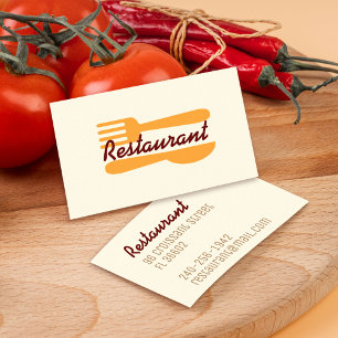Retro Logo Kitchen Business & Restaurant Visitekaartje