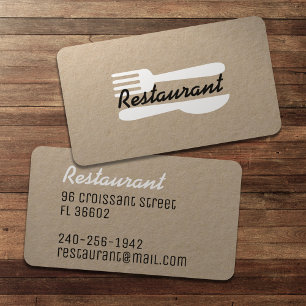 Retro Logo Restaurant & Keukenkanaal Visitekaartje