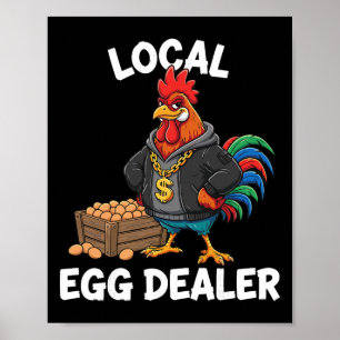 Retro Lokale Eierhandel T-shirt, Grappige Pasen Ki Poster