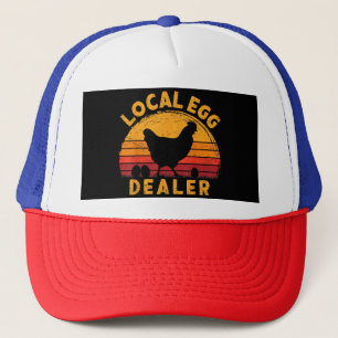 Retro lokale eierhandelaar voor kipeieren trucker pet