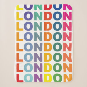 Retro Londen Engeland poster Sherpa Deken