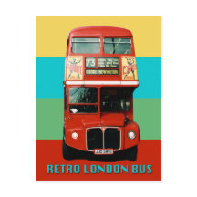 Retro London Bus Briefkaart