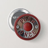 Retro London Bus "Push Once" Stopverzoek Ronde Button 5,7 Cm (Voorkant /achterkant)