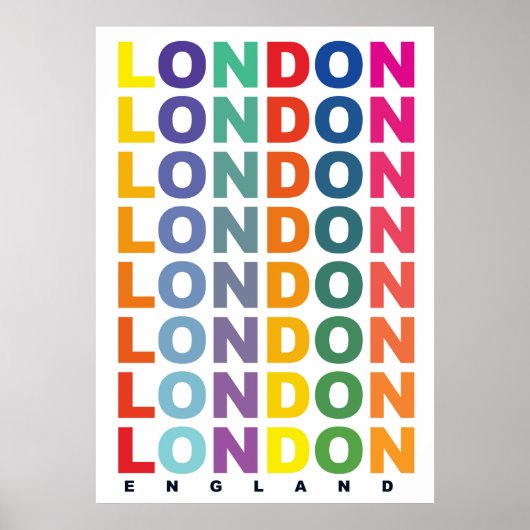Retro London England poster (Voorkant)