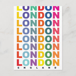 Retro London England poster Briefkaart