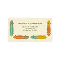 Retro Longboard Skateboards Return Address
