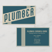 retro loodgieter visitekaartje (Voorkant / Achterkant)