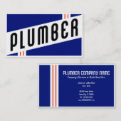 retro loodgieter visitekaartje (Voorkant / Achterkant)