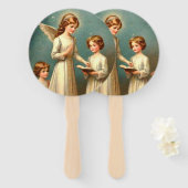 Retro Look Angel Fans Handwaaier (Voorkant en achterkant)