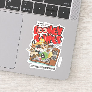 Retro LOONEY TUNES™ brandt op tv Sticker