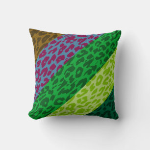 Retro Lopard Print Skin Stripe Patroon 5 Kussen