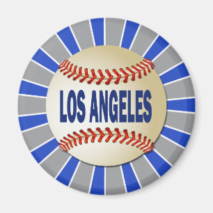 RETRO LOS ANGELES BASEBALL MAGNEET