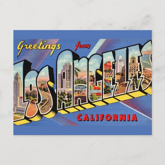 Retro Los Angeles Briefkaart (Voorkant)