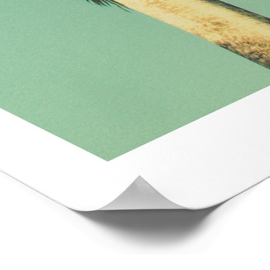 Retro Los Angeles Palm Tree Travel Poster (Hoek)