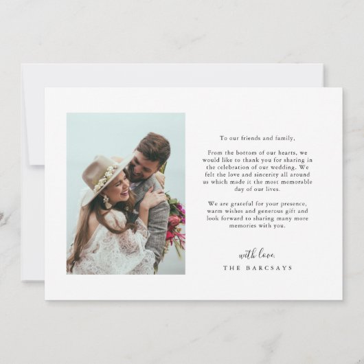 Retro Love and Bedankt Overlay Text Weddenschap Be (Achterkant)