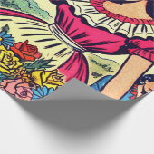 Retro Love Couple Comic Cadeaupapier (Hoek)