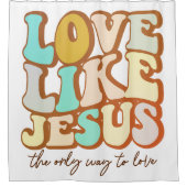 Retro Love Douchegordijn (Voorkant)