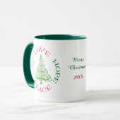 Retro Love Hope Joie de la paix vacances café Mug (Devant gauche)