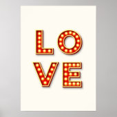 Retro love lights poster (Voorkant)