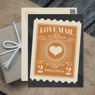  Retro Love Mail Valentijnsdag Briefkaart
