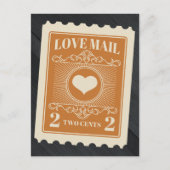  Retro Love Mail Valentijnsdag Briefkaart (Voorkant)