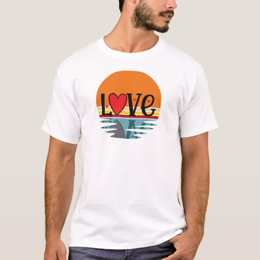 Retro Love Reflection T-shirt (Voorkant)