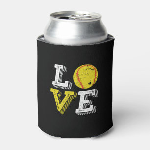 Retro Love Softball Sportteam en coach Blikjeskoeler