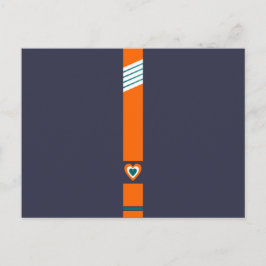 retro love stripe briefkaart