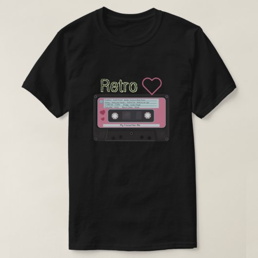 Retro Love T-shirt (Design voorkant)