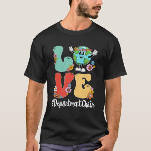 Retro Love World Earth Day 2023 Afdelingsstoel T-shirt
