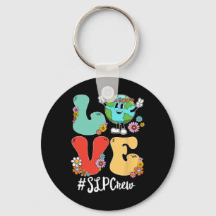 Retro Love World Earth Day SLP Crew Sleutelhanger