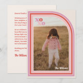 Retro Love XOXO Valentine's Day Carte photo (Devant / Derrière)