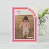 Retro Love XOXO Valentine's Day Carte photo (Debout devant)