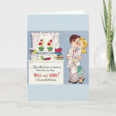 Retro Lovebirds Jubileum Wenskaart Kaart (Voorkant)