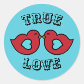 Retro Lovebirds Stickers  (Voorkant)