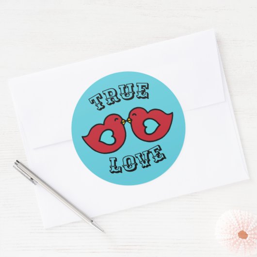 Retro Lovebirds Stickers  (Envelop)