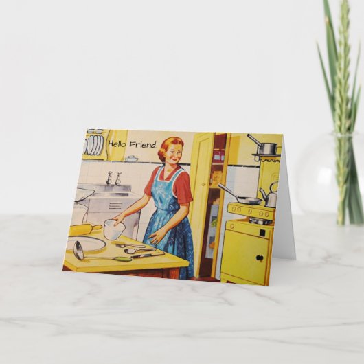 Retro Lover Penser à votre ami Carte de voeux (Devant)