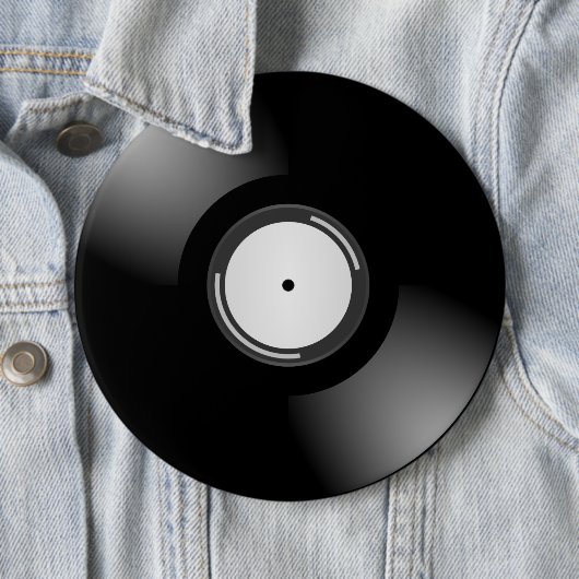 RETRO LP VINYL RECORD Round Button (In situ)