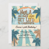 Retro Luau Hawaiian Tropical Hula op meer dan een Kaart (Voorkant)