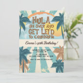 Retro Luau Hawaiian Tropical Hula op meer dan een Kaart (Staand voorkant)