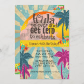 Retro Luau Hawaiian Tropical Hula op meer dan een  Kaart (Voorkant / Achterkant)