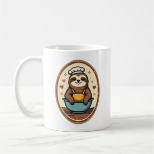 Retro Luiaard Bakker Schattige Retro Bak Kunst 2 Koffiemok