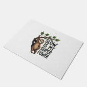 Retro luiaard citaten shirt grappig langzaam leven deurmat (Schuin)